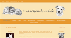 Desktop Screenshot of in-sachen-hund.de