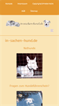 Mobile Screenshot of in-sachen-hund.de