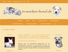 Tablet Screenshot of in-sachen-hund.de